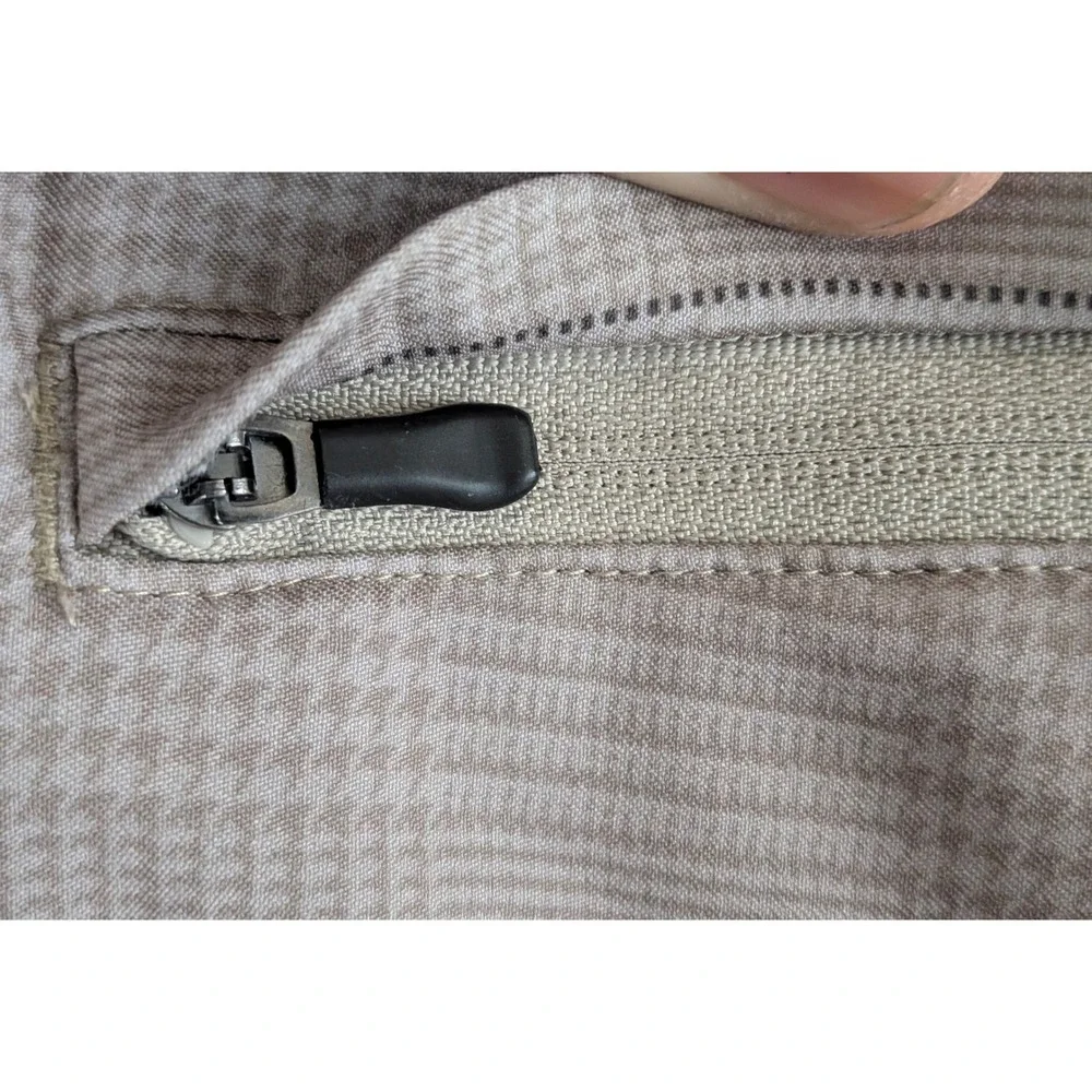 Hang Ten Mens Hybrid Shorts Tan Plaid Glen Check Size 40 Walk Board Shorts